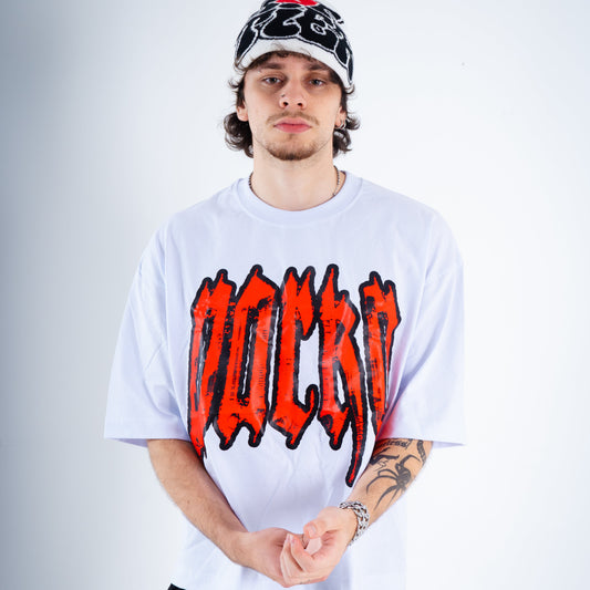 Camiseta Blanca Red Lettering