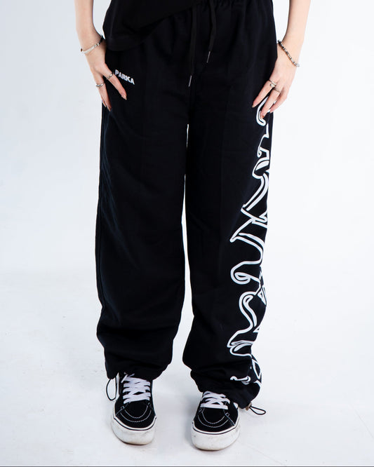 Pantalón Negro White Lettering