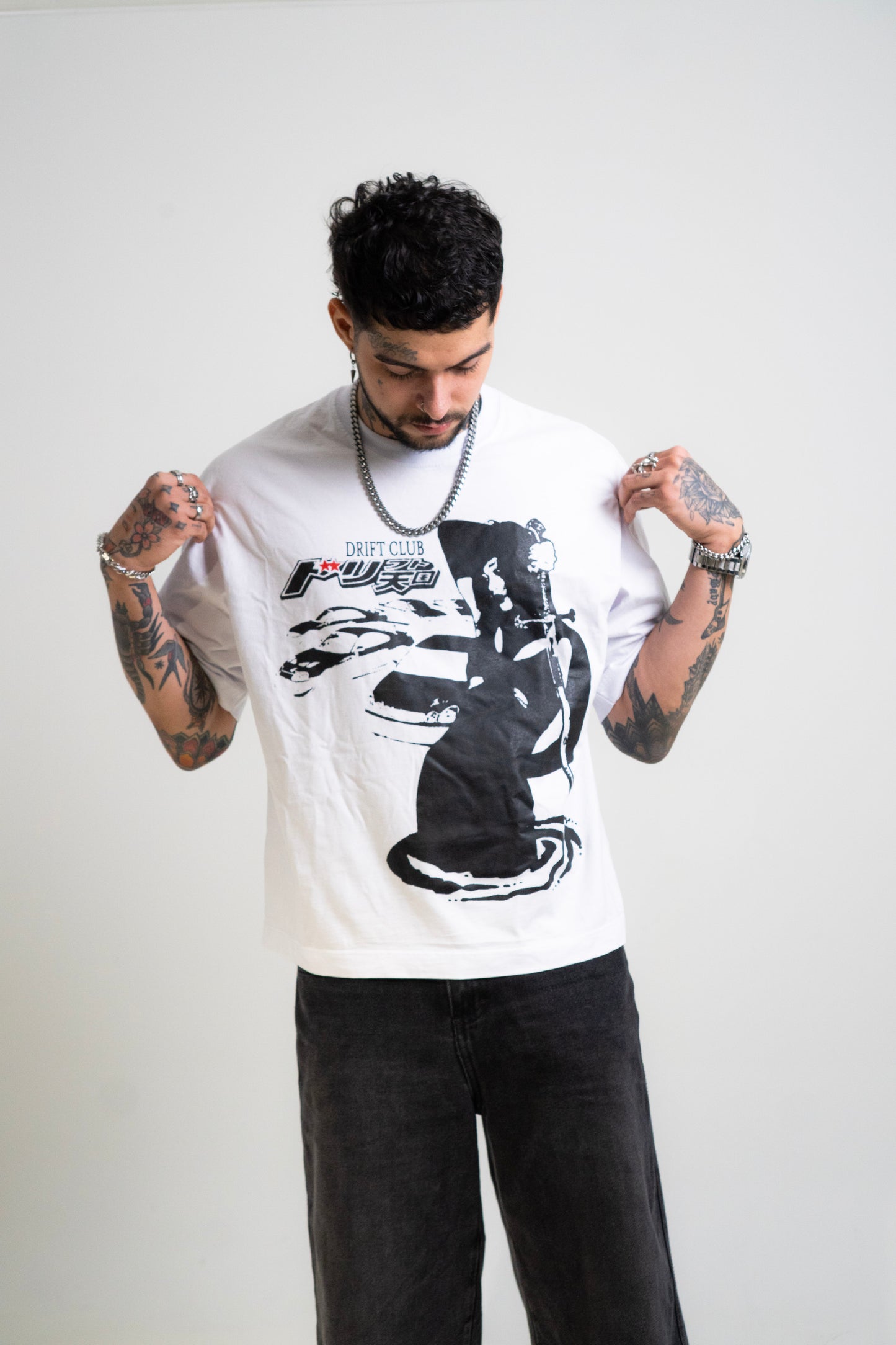 Camiseta Boxy Fit Serigrafiada Drift Club