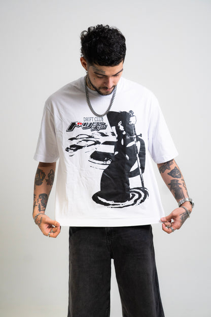 Camiseta Boxy Fit Serigrafiada Drift Club