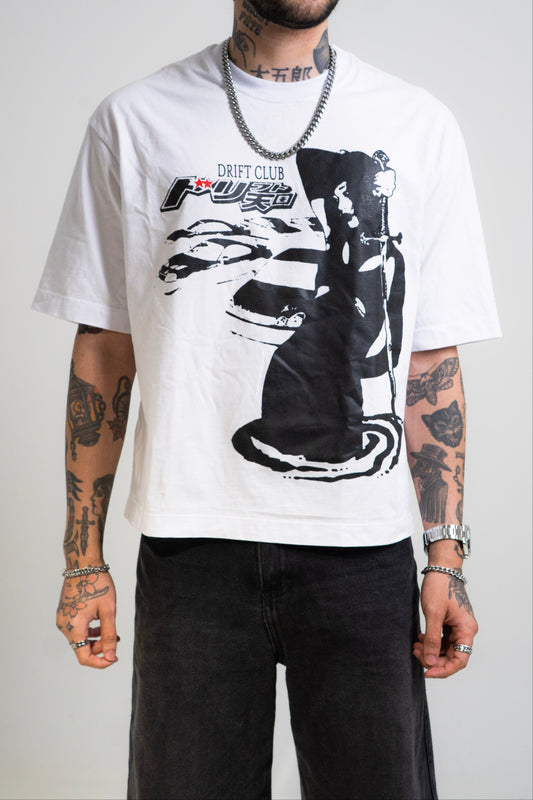Camiseta Boxy Fit Serigrafiada Drift Club