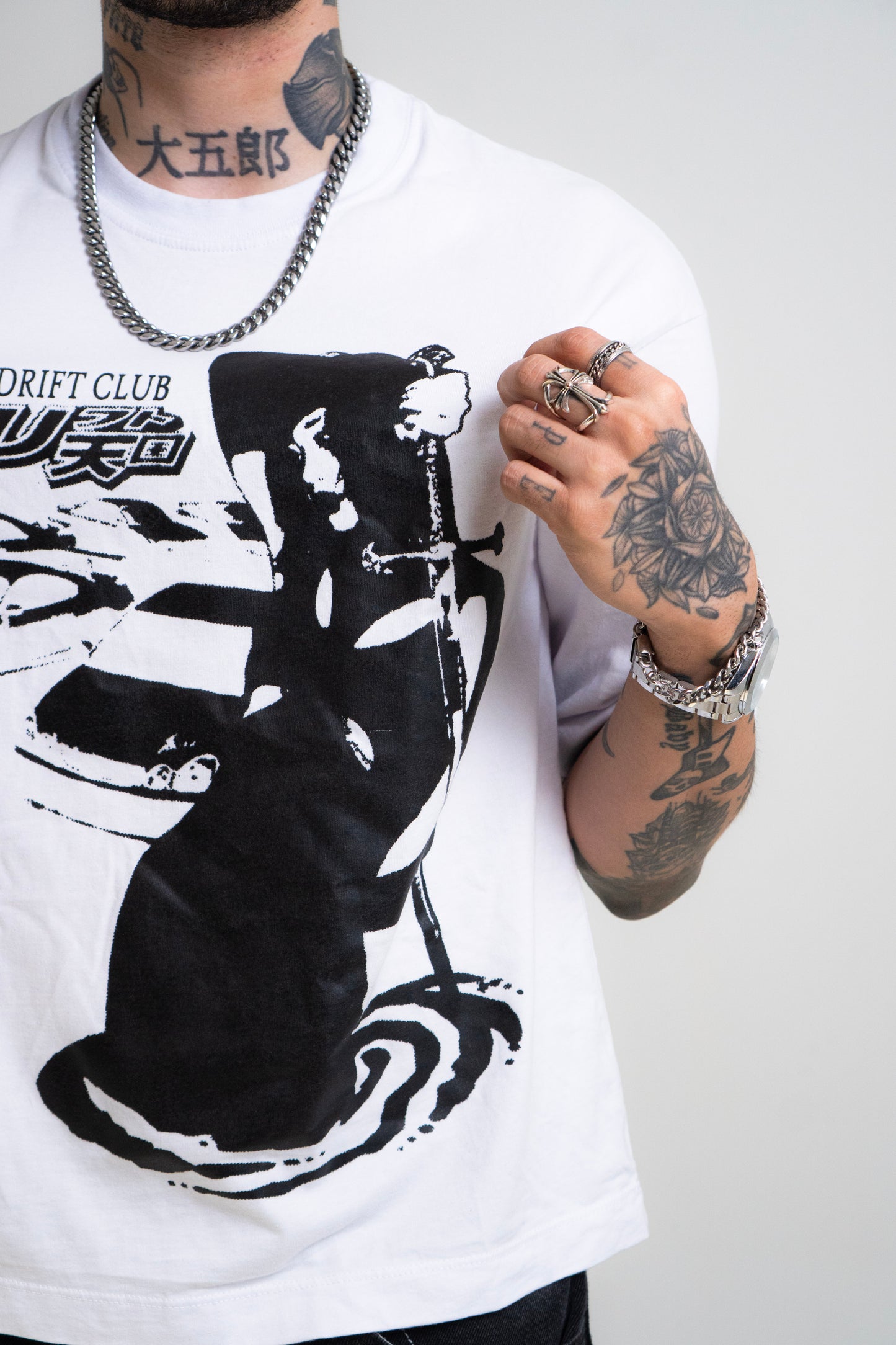 Camiseta Boxy Fit Serigrafiada Drift Club