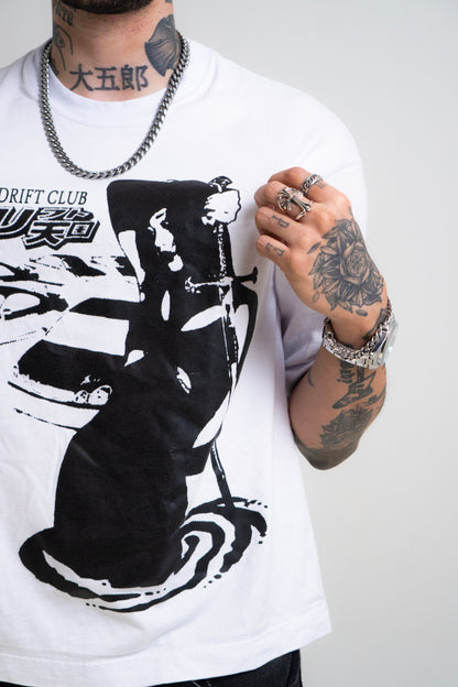 Camiseta Boxy Fit Serigrafiada Drift Club