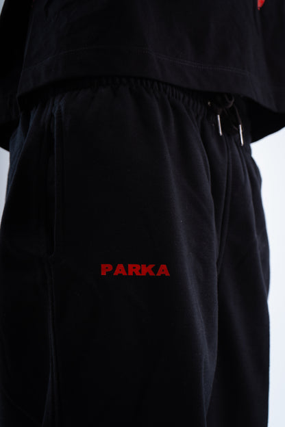 Pantalón Negro Red Lettering