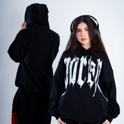 Hoodie Parka Black & White