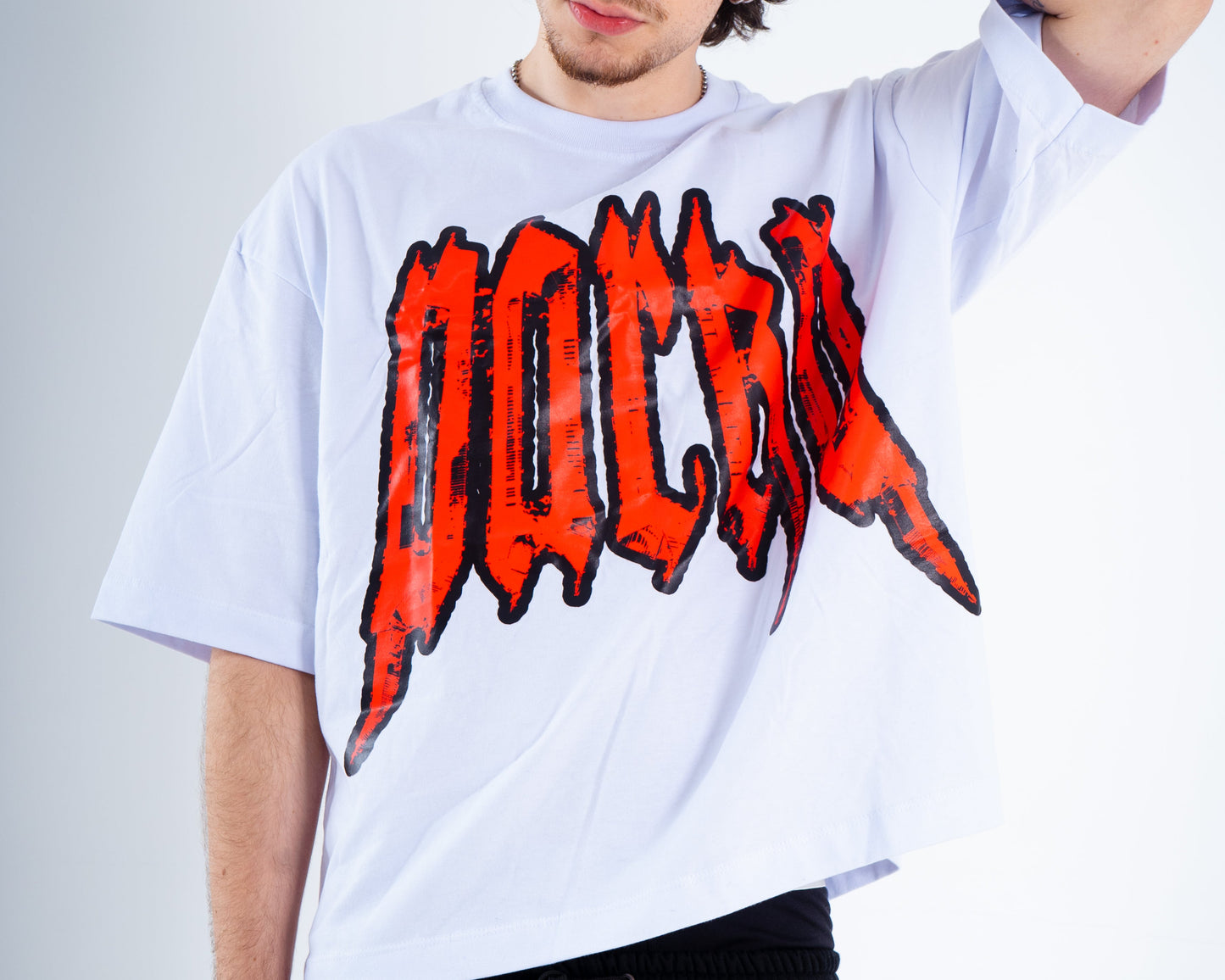 Camiseta Blanca Red Lettering